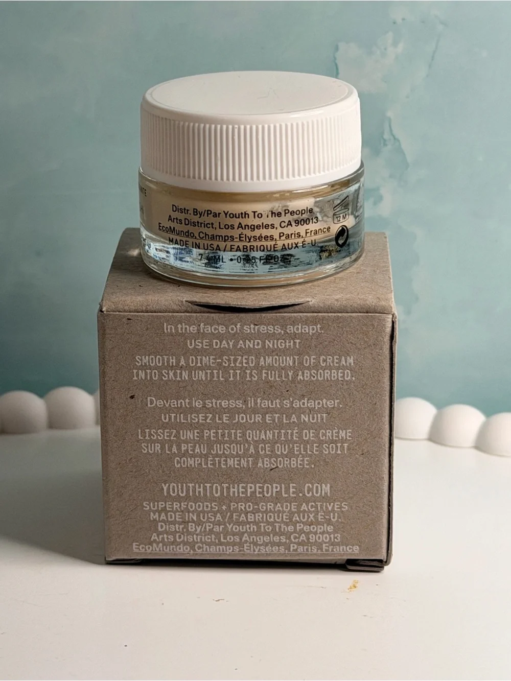 Youth To The People Adaptogen Deep Moisture Cream 7mL/.24oz MINI 2-pack